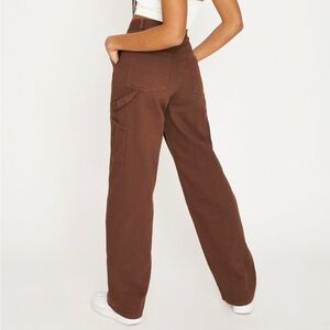 Garage Brown High-Waisted Cargo Pants
